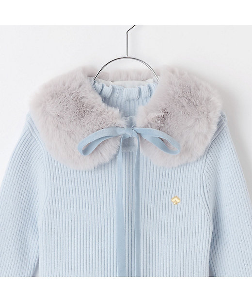 ティペット付きフラワードットチュールワンピース 8754305