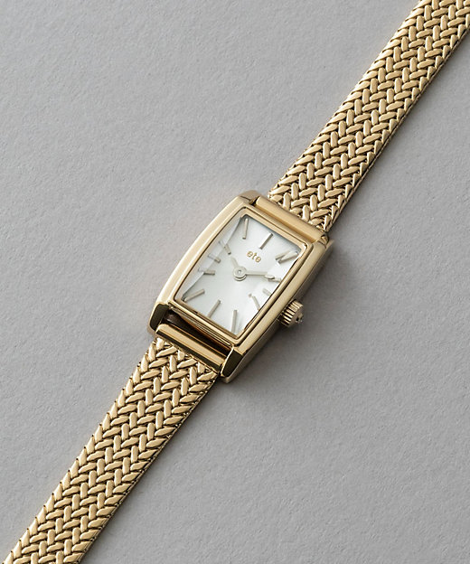 ダイヤモンド レクタングルフェイス メッシュベルト ウォッチ | ete