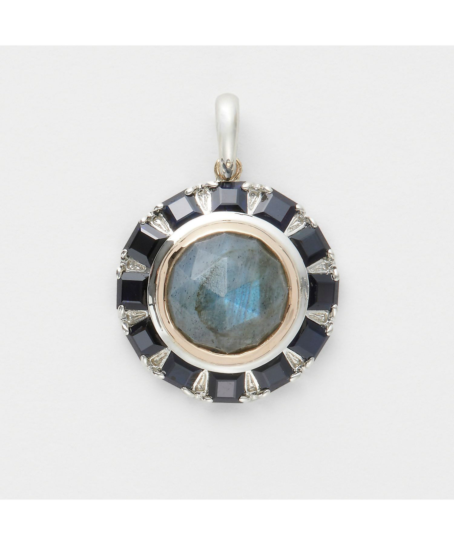 agete K10クォーツ／ラブラドライトチャーム K10クォーツ