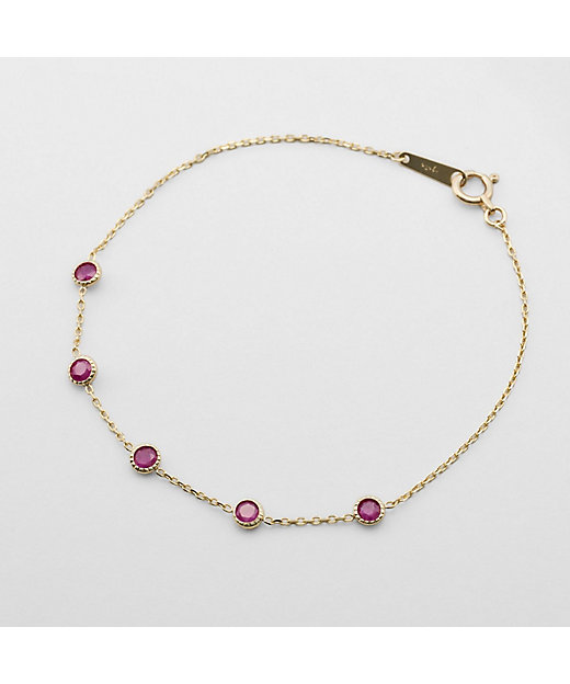 最終値下げ)ete ゴールド ブレスレット ルビー ハート K10 ete（エテ