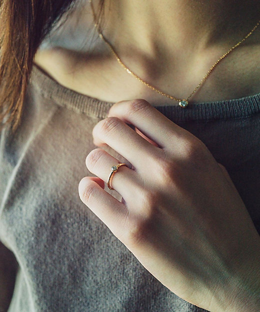 K18 ダイヤモンド 0．1ct リング「ブライト」 | ete bijoux