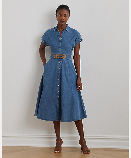 バックルトリム デニム シャツドレス WMLDDRSSN820194