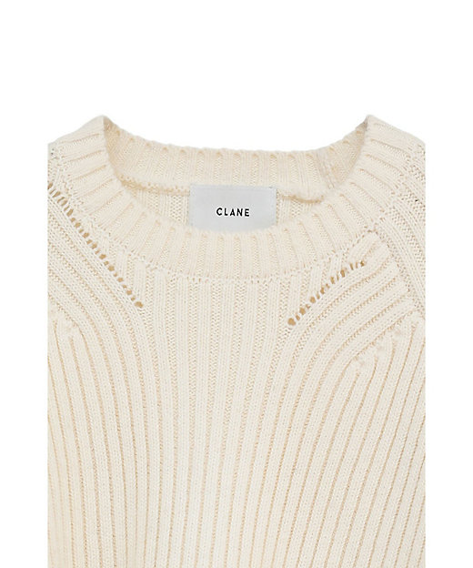 ASYMMETRY WIDE SHORT KNIT TOPS