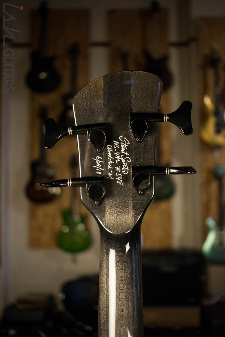 2018 Spector NS-4H2 Inferno Red Buckeye Burl 4 String Bass Guitar