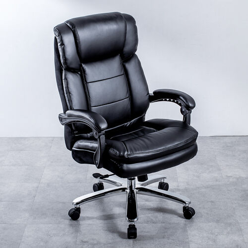 高耐荷重レザーチェア 耐荷重200kg PUレザー シンクロロッキング