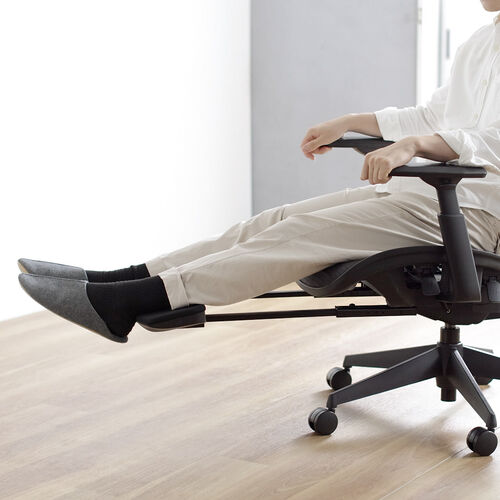ワークチェア オットマン内蔵 シンクロロッキング ハイバック