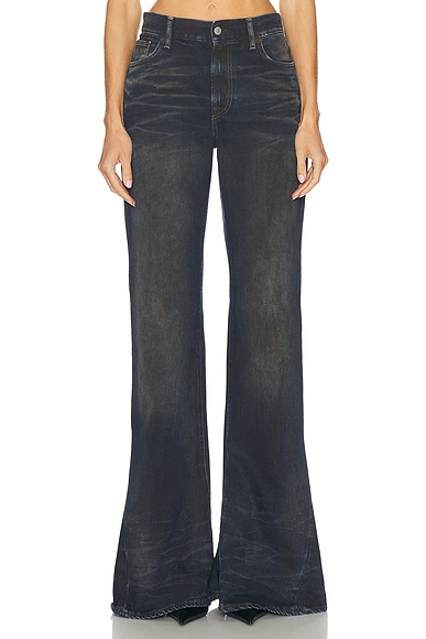 Acne Studios 2024 5 Pocket Flare Jean in Dark Blue | FWRD