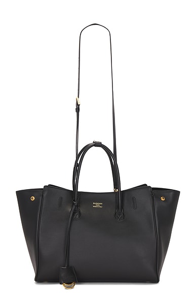 Balenciaga Hampton Small Carry All Bag in Black | FWRD