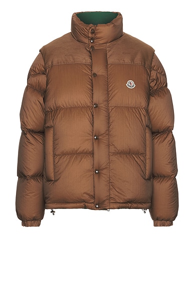 Moncler Verone 1 Jacket in Brown | FWRD