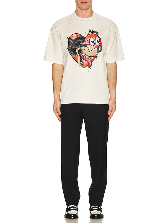 Amiri Hopeless Romantic Tee in Ivory | FWRD