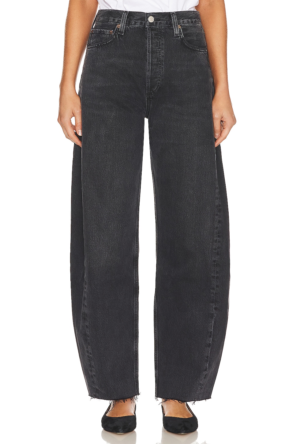 AGOLDE Luna Pieced Wide Leg Jeans in Possess | REVOLVE