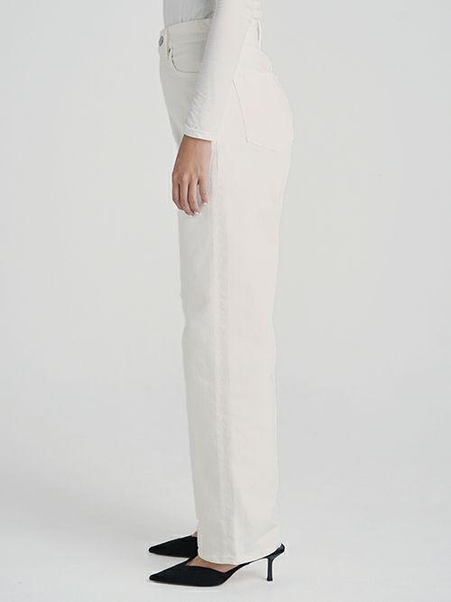 YANUKヤヌーク パンツ LEAボーイスストレート WHS(WHITE)57131238