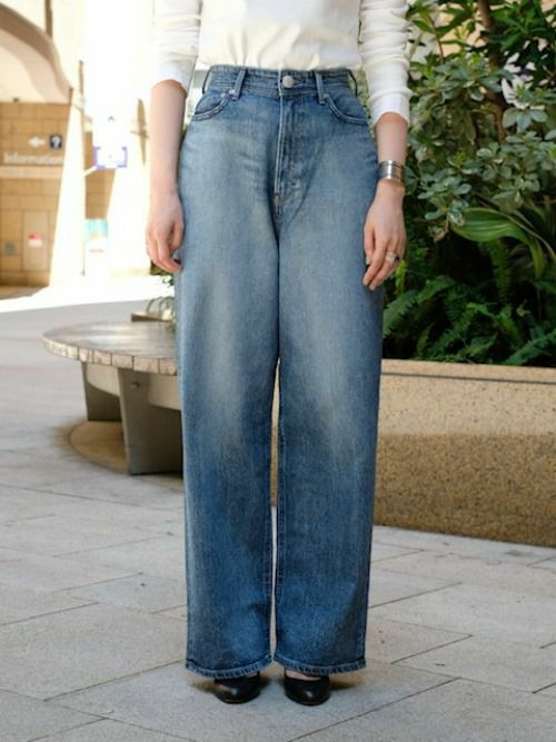 YANUK ヤヌーク デニムパンツ ルーズストレート JOAN 【全2色】 FVB