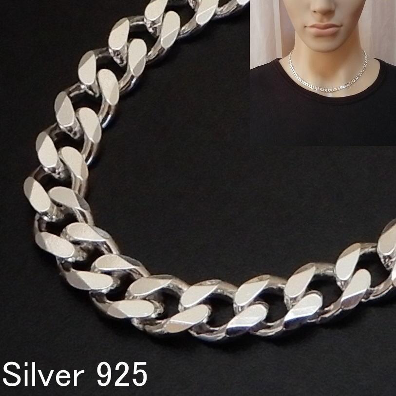 シルバー925 喜平ネックレス メンズ チェーン シルバーネックレス 太い