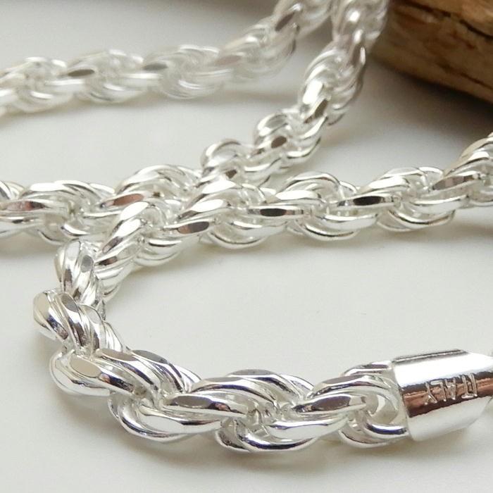 超 極太 ネックレス メンズ シルバー925 フレンチロープ チェーン 45cm