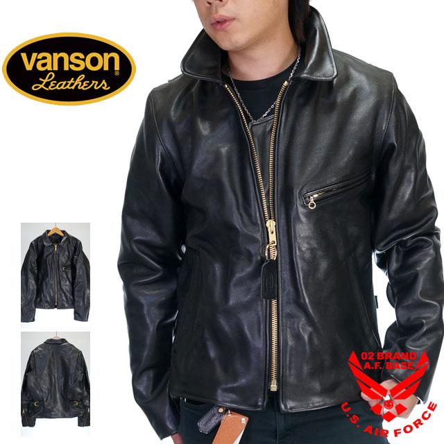 VANSON（バンソン） ENF シングルライダースジャケット 襟付き 革