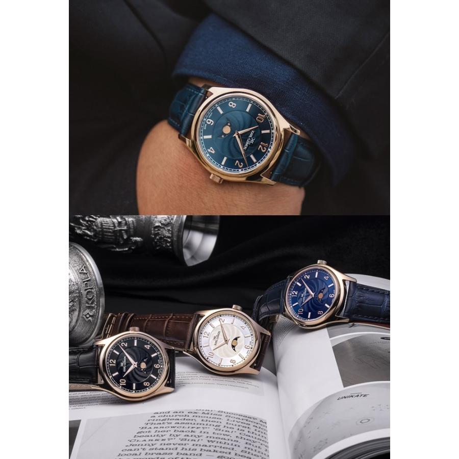 カルレイモン KARL-LEIMON 日本製 腕時計 クラシック ムーンフェイズ