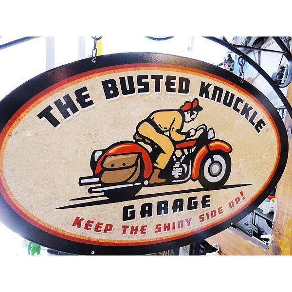 バステッド・ナックル・ガレージ ストアサイン （両面デザイン