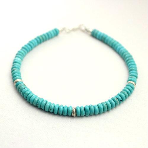 カレンシルバー ターコイズ トルコ石 天然石 パワーストーン 4mm