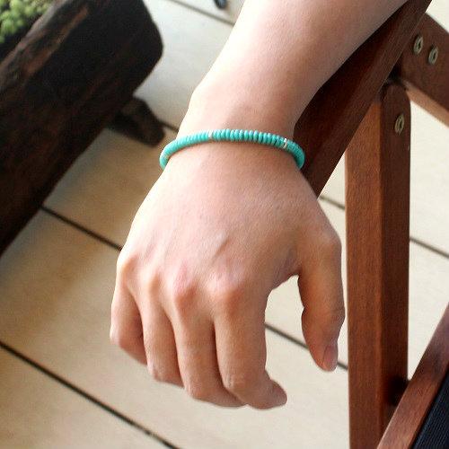 カレンシルバー ターコイズ トルコ石 天然石 パワーストーン 4mm