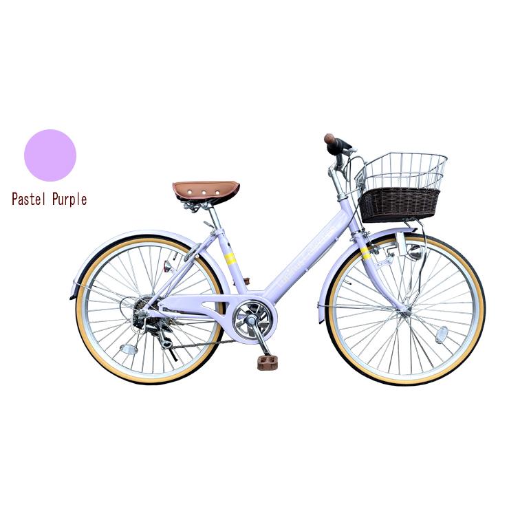 自転車 24インチ Vフレーム シティサイクル ママチャリ Lupinus