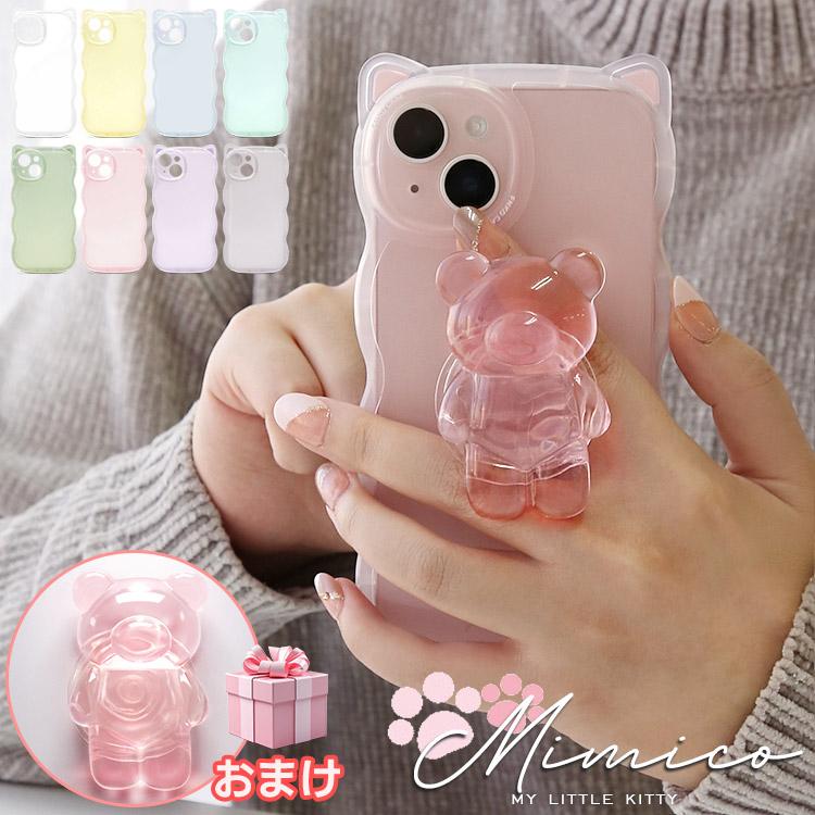 ZENIX DESIGN TECH iPhone16 ケース クリア リング付き 猫耳 iPhone15