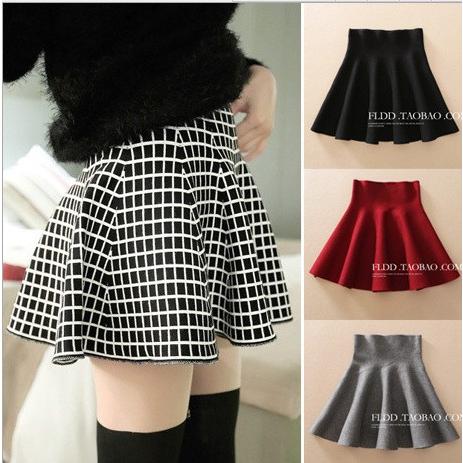 レディース スカート ハイウエストスカート ミニスカート 千鳥格子