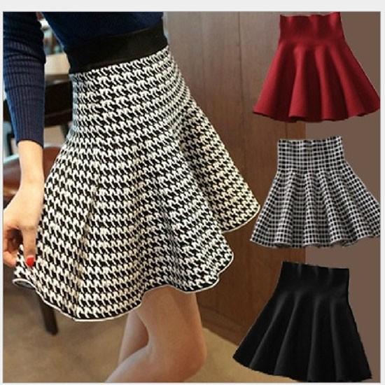 レディース スカート ハイウエストスカート ミニスカート 千鳥格子