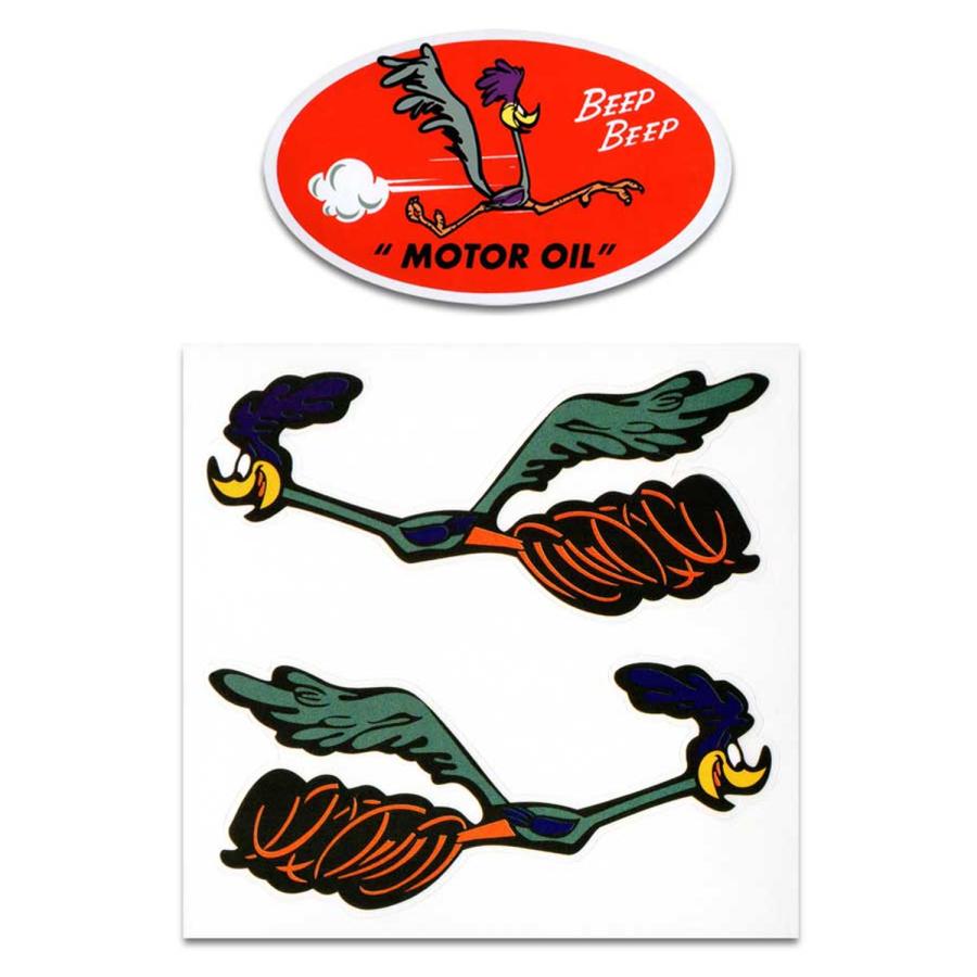 13] 厳選ステッカーアソート3P【ROAD RUNNER MOTOR OIL (10x6cm