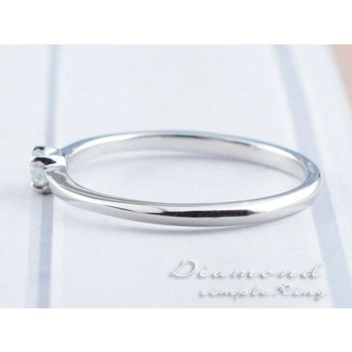 レディース リング プラチナ 指輪 ダイヤモンド 一粒 ピンキーリング