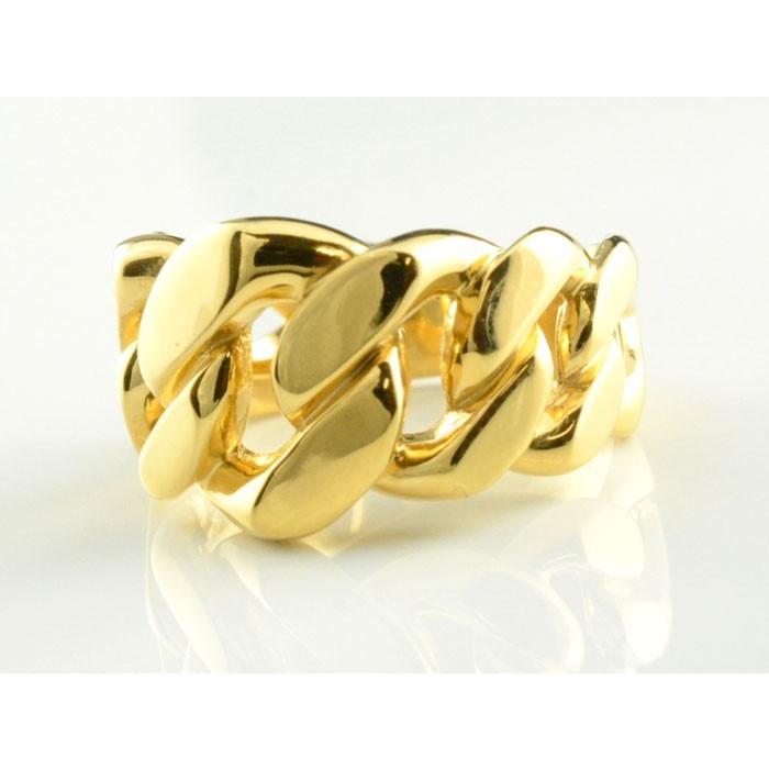 18金 メンズ リング 幅広 喜平リング k18 指輪 キヘイ 18k 地金リング