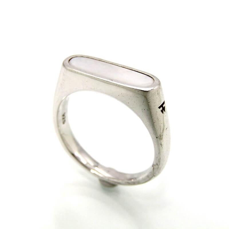 TOM WOOD トムウッド リング Mario Ring White Mother of Pearl マリオ