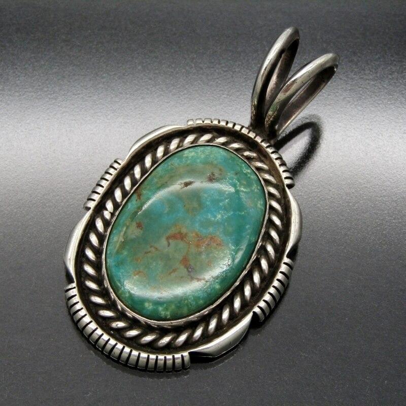 Aaron Anderson ナバホ族 ペンダント ターコイズ アーロンアンダーソン