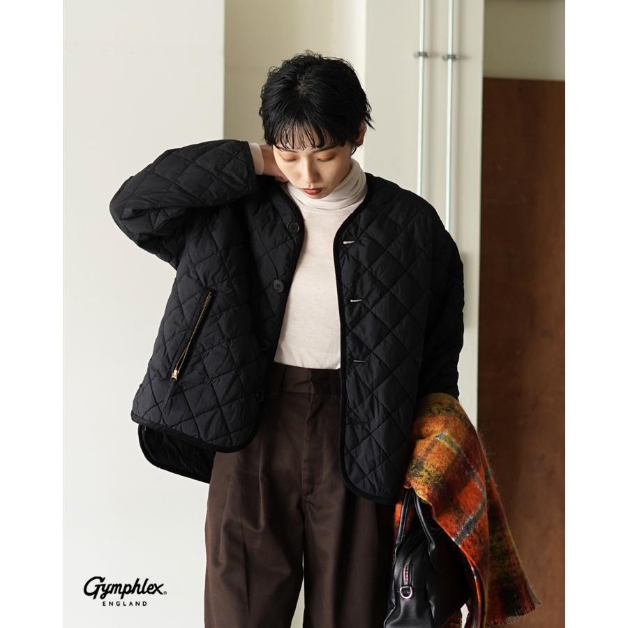 ジムフレックス Gymphlex ジャケット キルト ダウン カラーレス