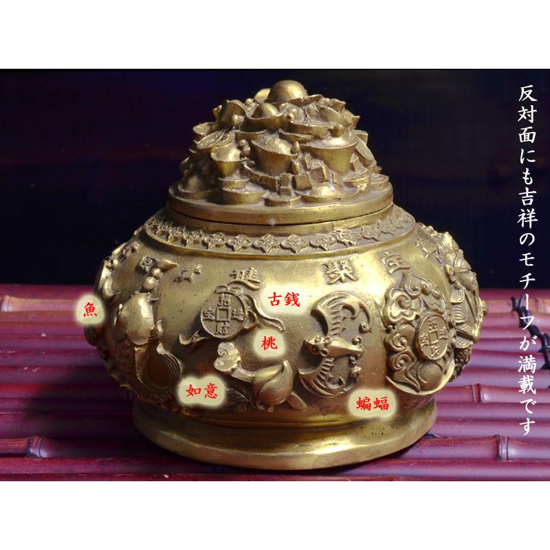 五路財神蓋付聚寶盆 風水グッズ : 中国貿易公司ctcオンラインショップ