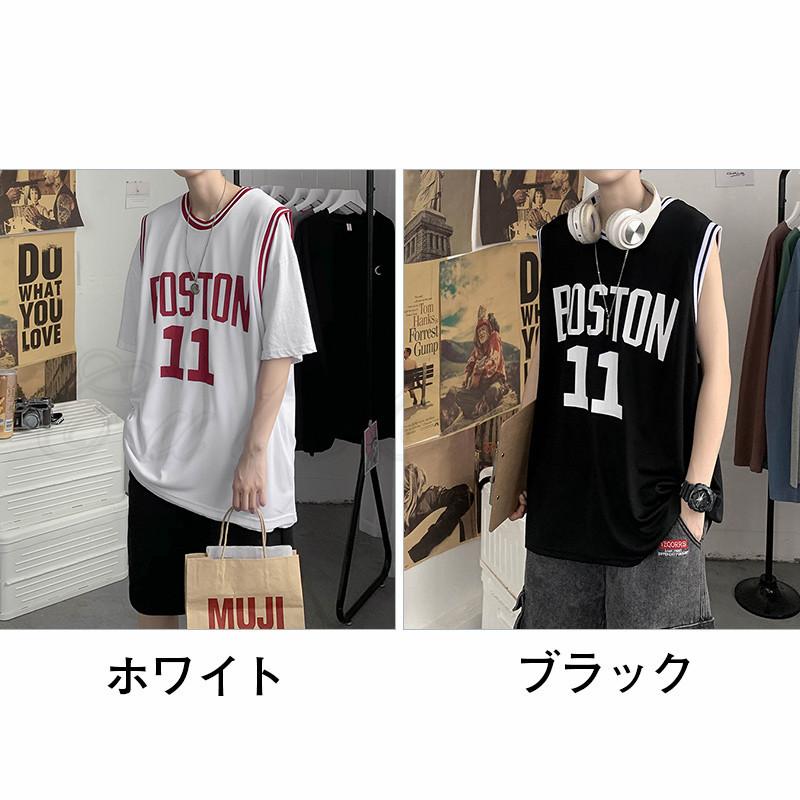 タンクトップ メンズ スポーツウェア ジャージー 速乾 バスケ プリント