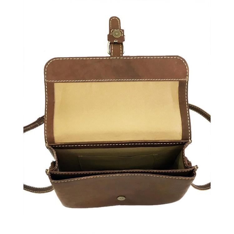 SALE / マグネット 開閉 ナチュラル レザー ショルダーバッグ KL-VER