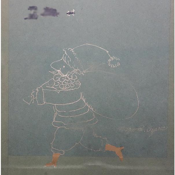 小澤摩純 「SHAVING SANTA」 銅版画 サイン入り : アンティーク慈光