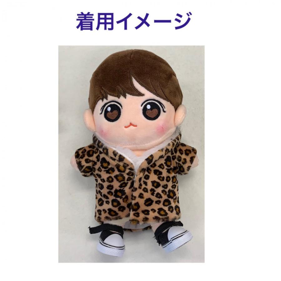 キャラクタードール用 着せ替え服 ヒョウ柄 コート 20cmドール用