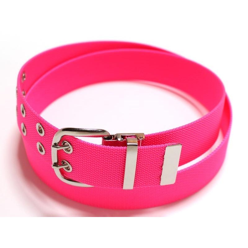 ダブルピンベルト 蛍光ピンク 40ミリ幅 パイレン 2Pベルト 二つ穴