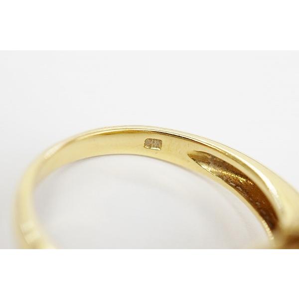 anzj K18 パール ダイヤモンド 指輪 リング 12号 13mm 0.93ct ゴールド