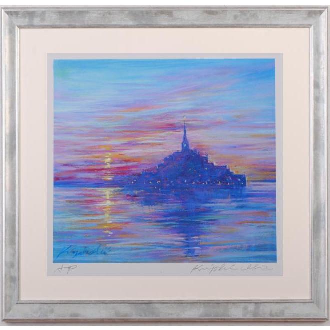 モン・サン・ミシェル 絵画 風景画 フランス 世界遺産 版画 ジークレー