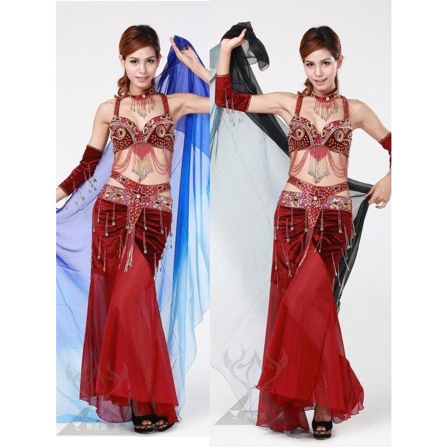 ベリーダンス 衣装 ブラトップス ヒップスカート アーム チョーカー 5