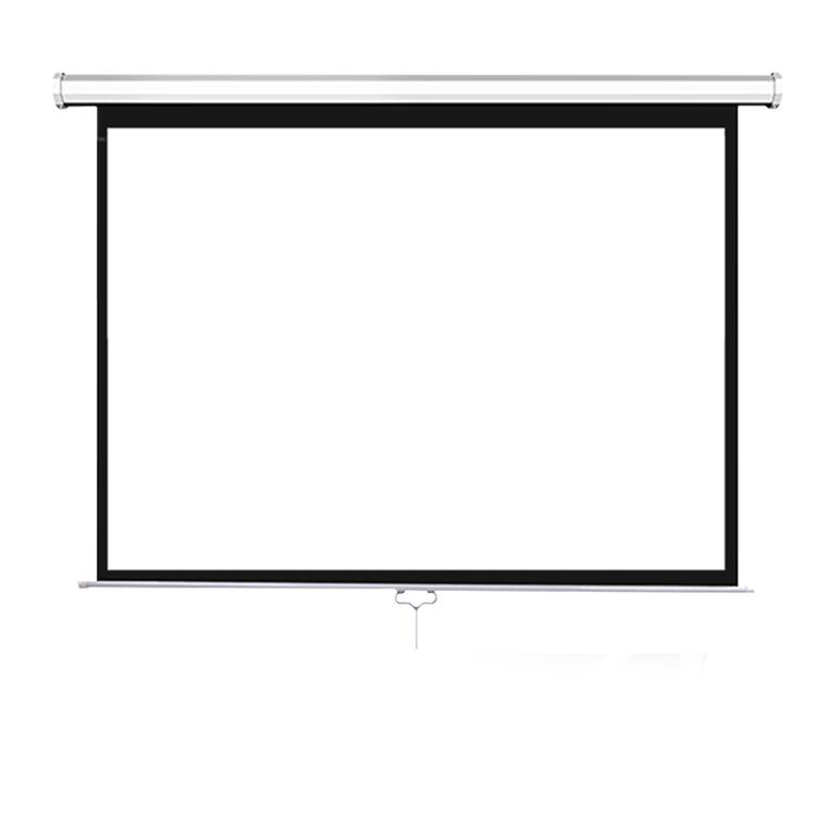 プロジェクタースクリーン 75インチ 4：3 吊り下げ式 手動 大画面
