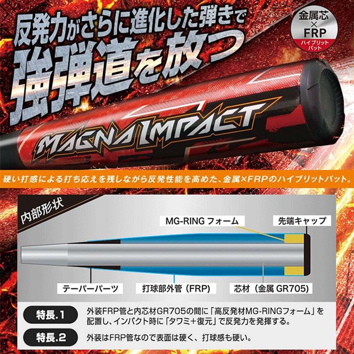 MIZUNO（ミズノ） 野球 バット 一般軟式用 軟式用FRP製マグナ