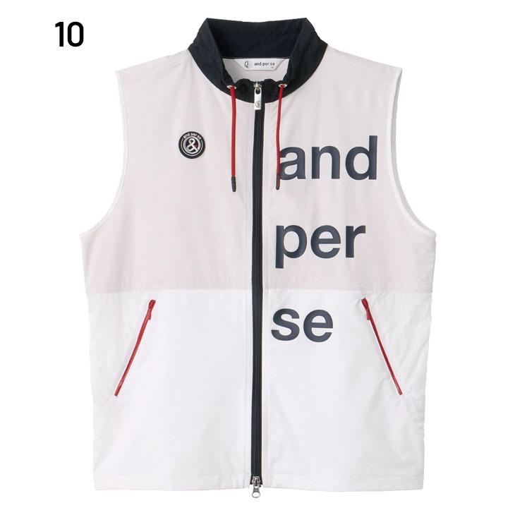 and per se（アンパスィ） 中綿ベスト レディース ゴルフウェア バック