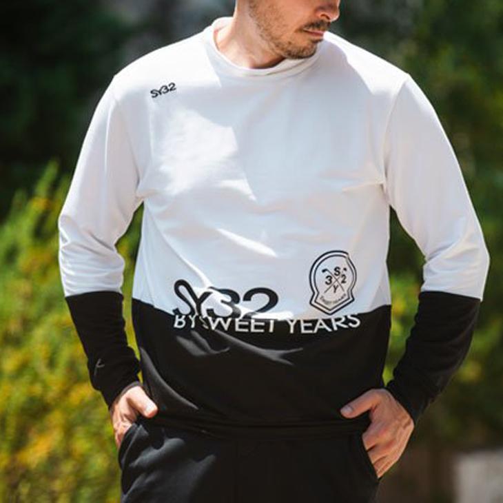 SY32 by SWEET YEARS GOLF メンズ モックネック 長袖シャツ スウィート