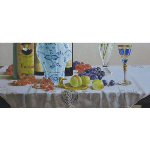 絵画 油絵 田浦信勝 肉筆油絵 静物画 花とくだもの F10 : アートフジ