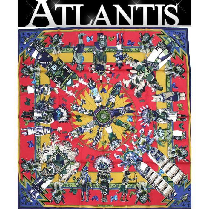 HERMES（エルメス） 美品 カレ90『Kachinas カチナ』大判スカーフ 民族