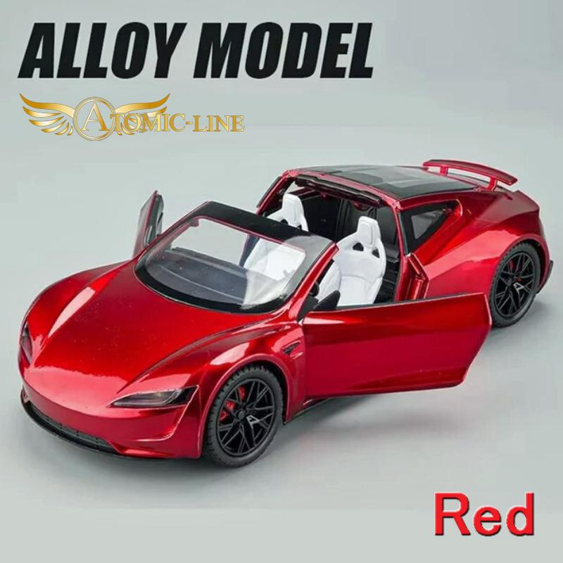 テスラ Roadster ロードスター 1/24 ミニカー 全3色 ライト点灯